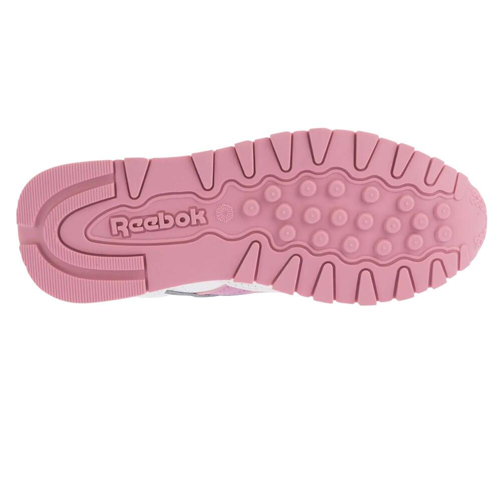 Childrens/Kids Classic Leather Shoes (White/Pink) 4/4