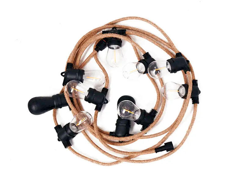 Cordão de luzes e altifalantes para campismo 1/7