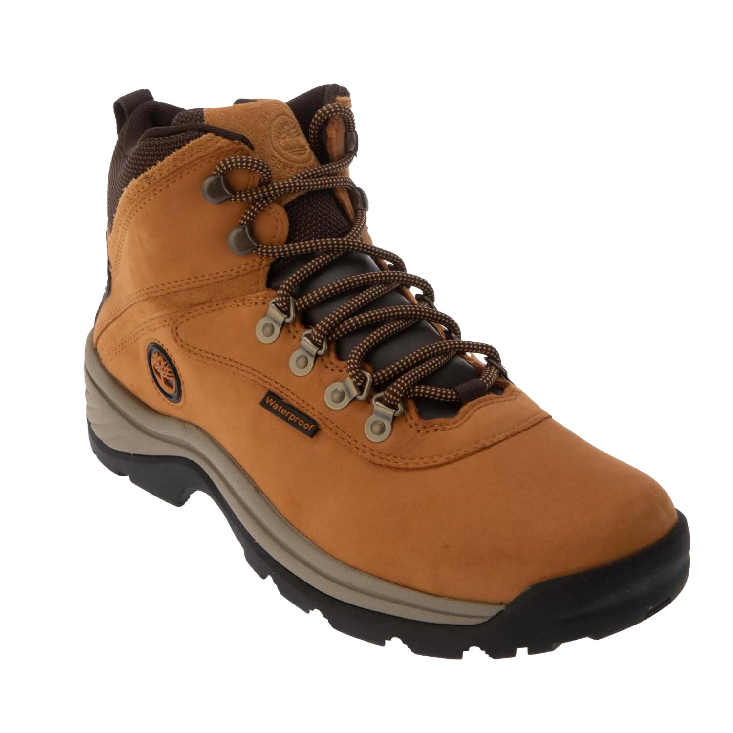 TIMBERLAND Mens Leather Mid Cut Waterproof Hiking Boots (Wheat)