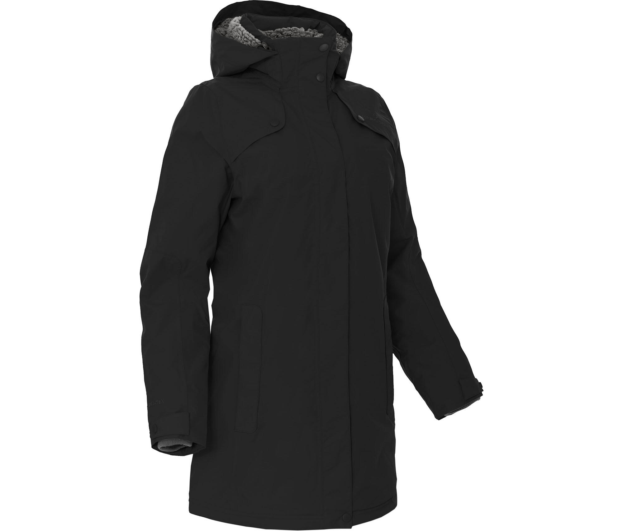 BERGSON Wintermantel Teddy Futter, warm wattiert, 20000 mm Wassersäule Schwarz