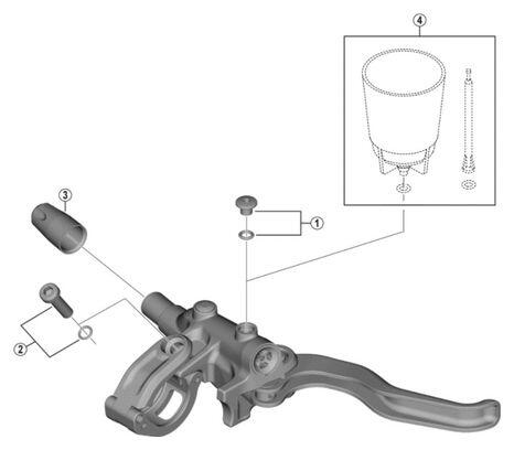 Levier de Frein Droit Shimano BL-M4100 2/3