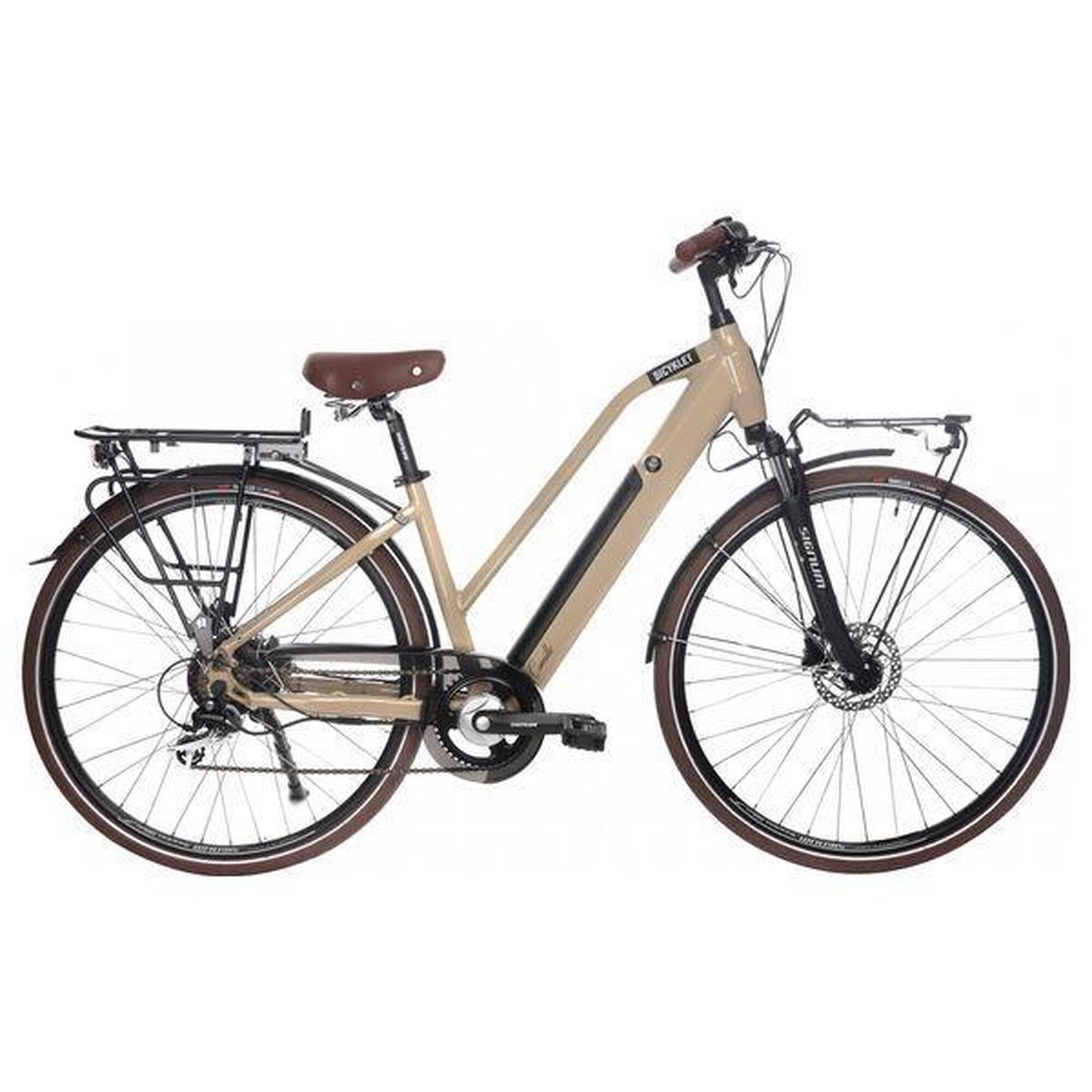 Bicyklet - Vélo De Ville Électrique Bicyklet Camille Shimano Acera/altus 8v 504 Wh 700 Mm B - Vélo Ville - Beige - S - Decathlon