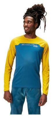 Endura mt500 burner long sleeve jersey geel/blauw