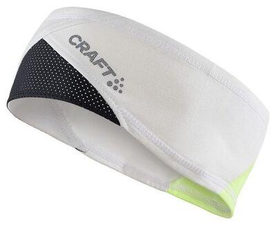 Craft adv lumen fleece reflecterende hoofdband wit geel unisex