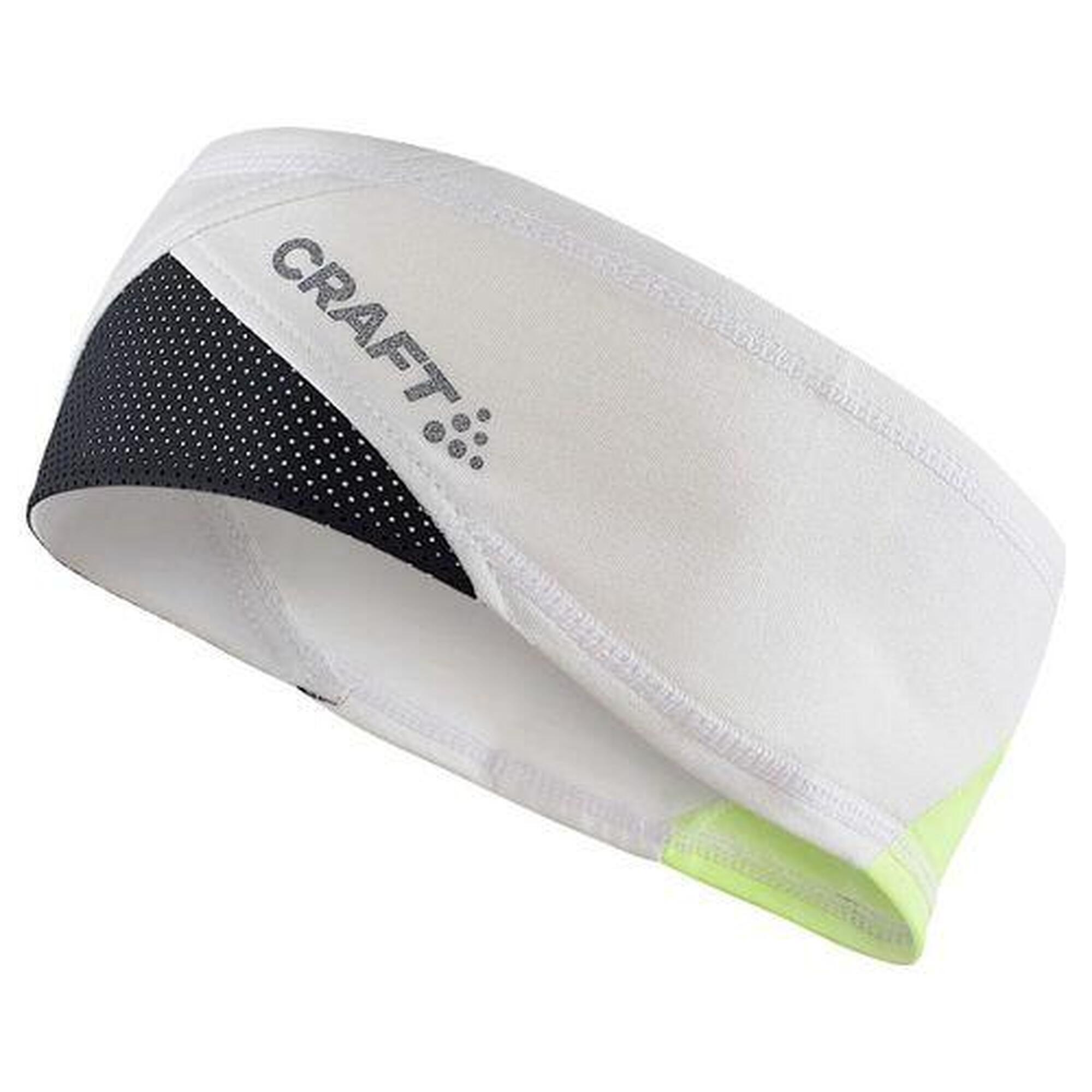 Craft - Bandeau Réfléchissant Craft Adv Lumen Fleece Blanc Jaune - Bandeau - Blanc|noir|vert - 44 L - Decathlon