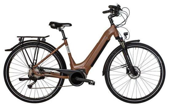 Bicyklet Victoire Elektro-Stadtfahrrad Shimano Alivio 9S 400 Wh 700 mm Braun