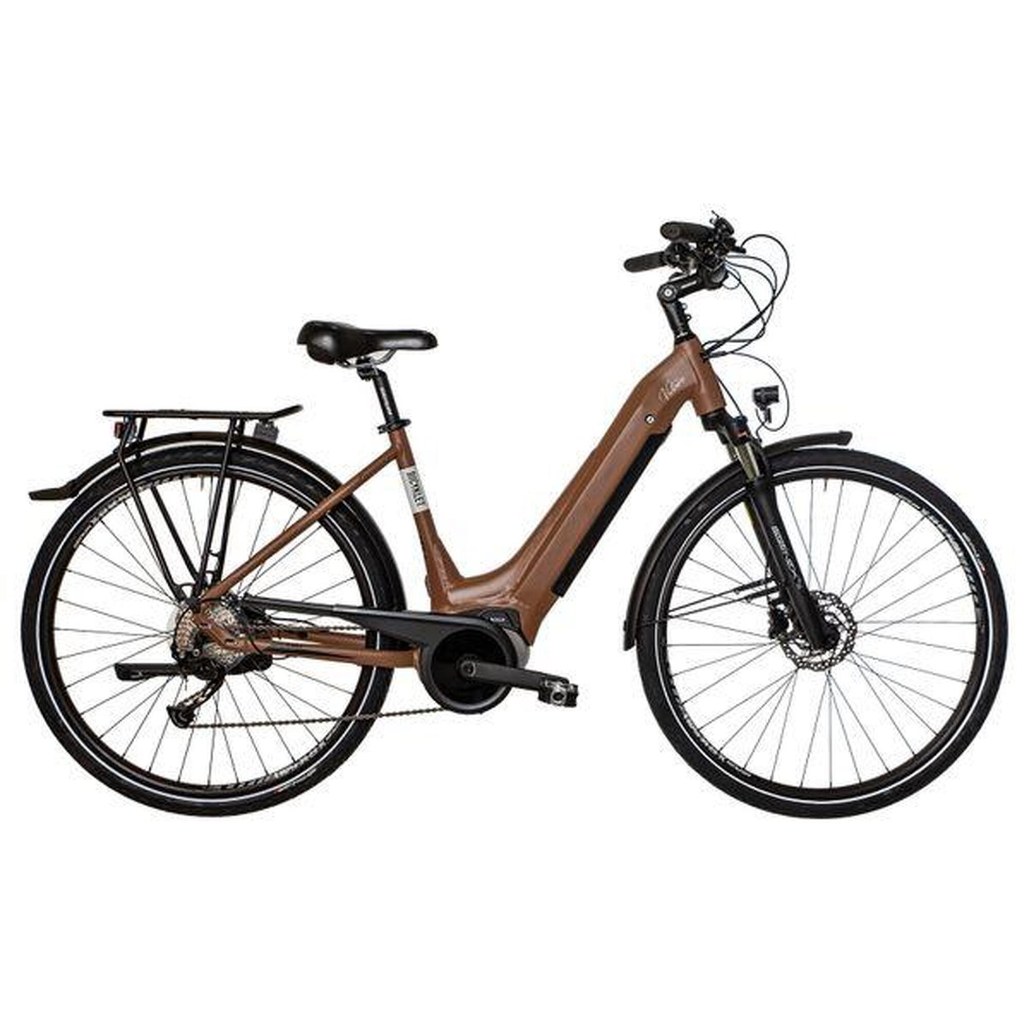 Vélo de Ville Électrique Bicyklet Victoire Shimano Alivio 9V 400 Wh 700 mm Marro