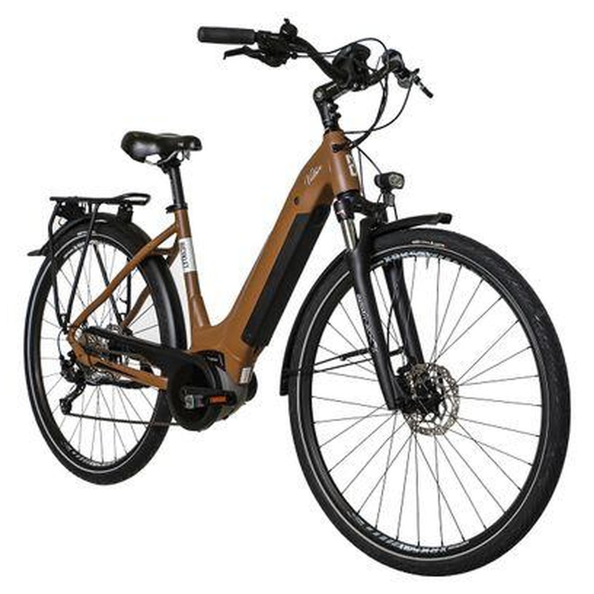 Vélo de Ville Électrique Bicyklet Victoire Shimano Alivio 9V 400 Wh 700 mm Marro