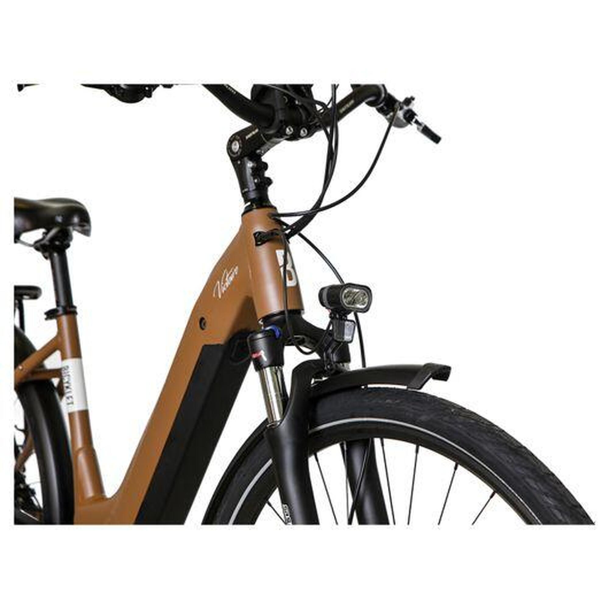 Vélo de Ville Électrique Bicyklet Victoire Shimano Alivio 9V 400 Wh 700 mm Marro