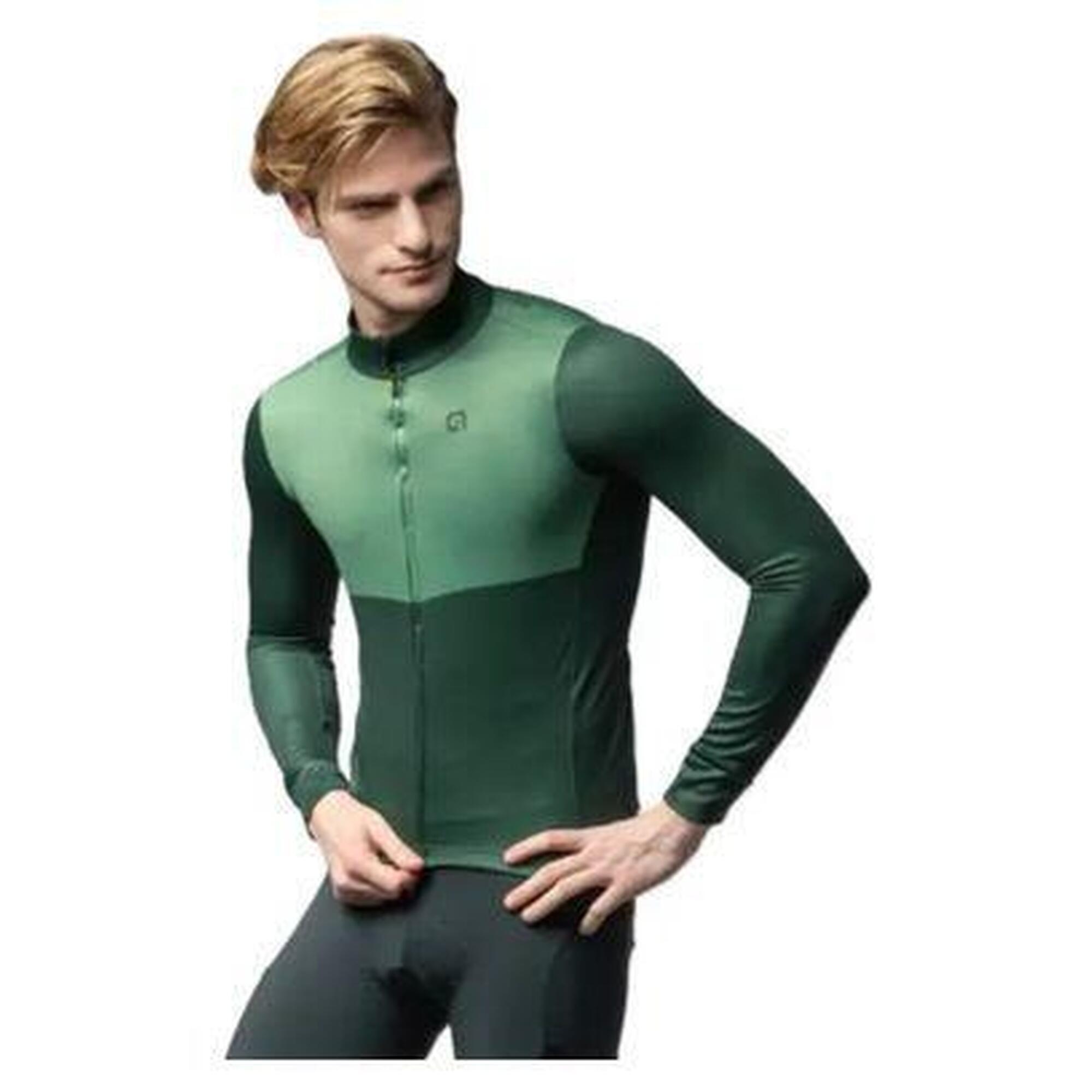 Alé Cycling - Maillot Manches Longues Alé Dual Gravel Khaki - Maillot Manches Longues - Gris|vert - 48 Xl - Decathlon