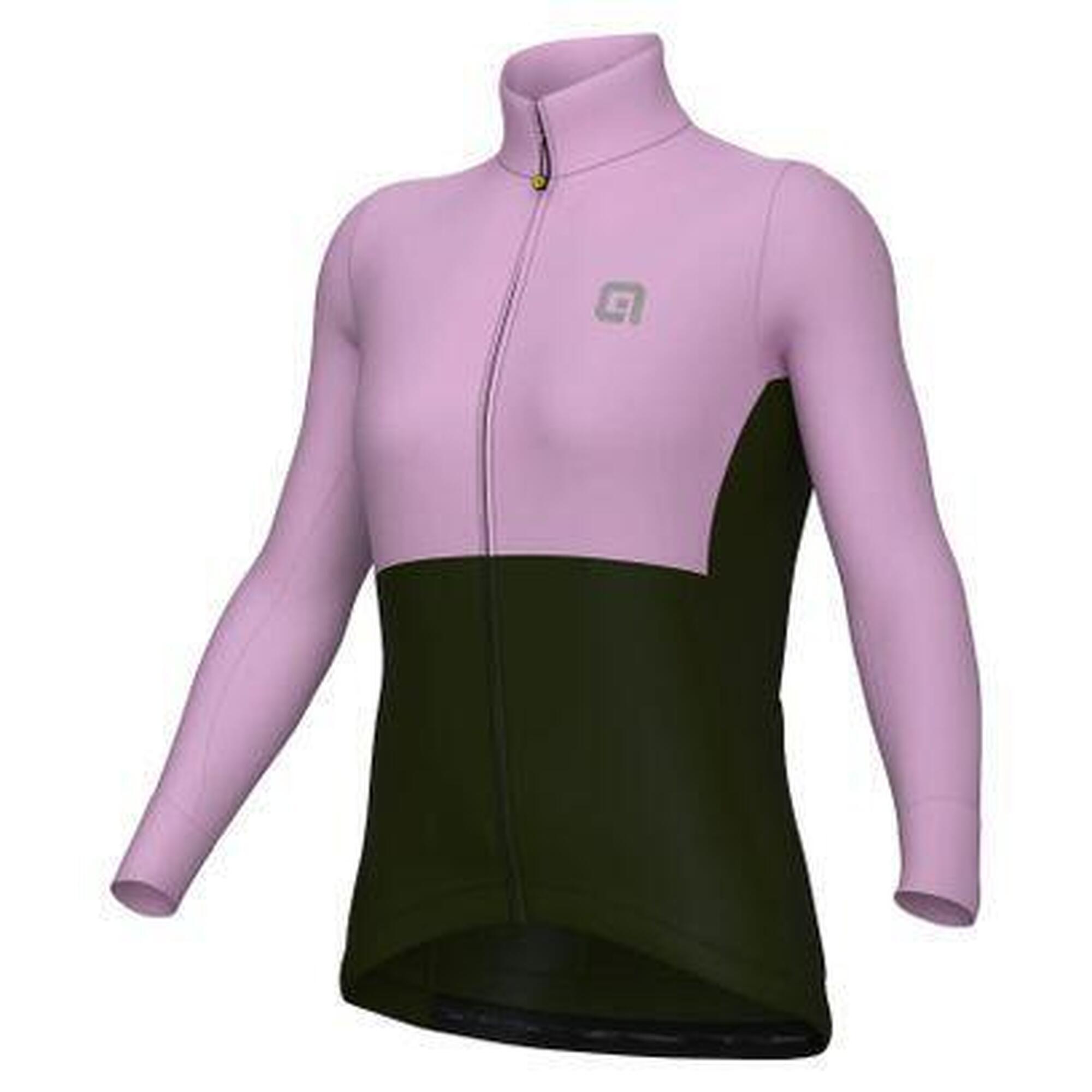 Alé Cycling - Maillot Manches Longues Femme Alé Dual Gravel Khaki / Rose - Maillot Manches Longues - Rose|vert - S - Decathlon