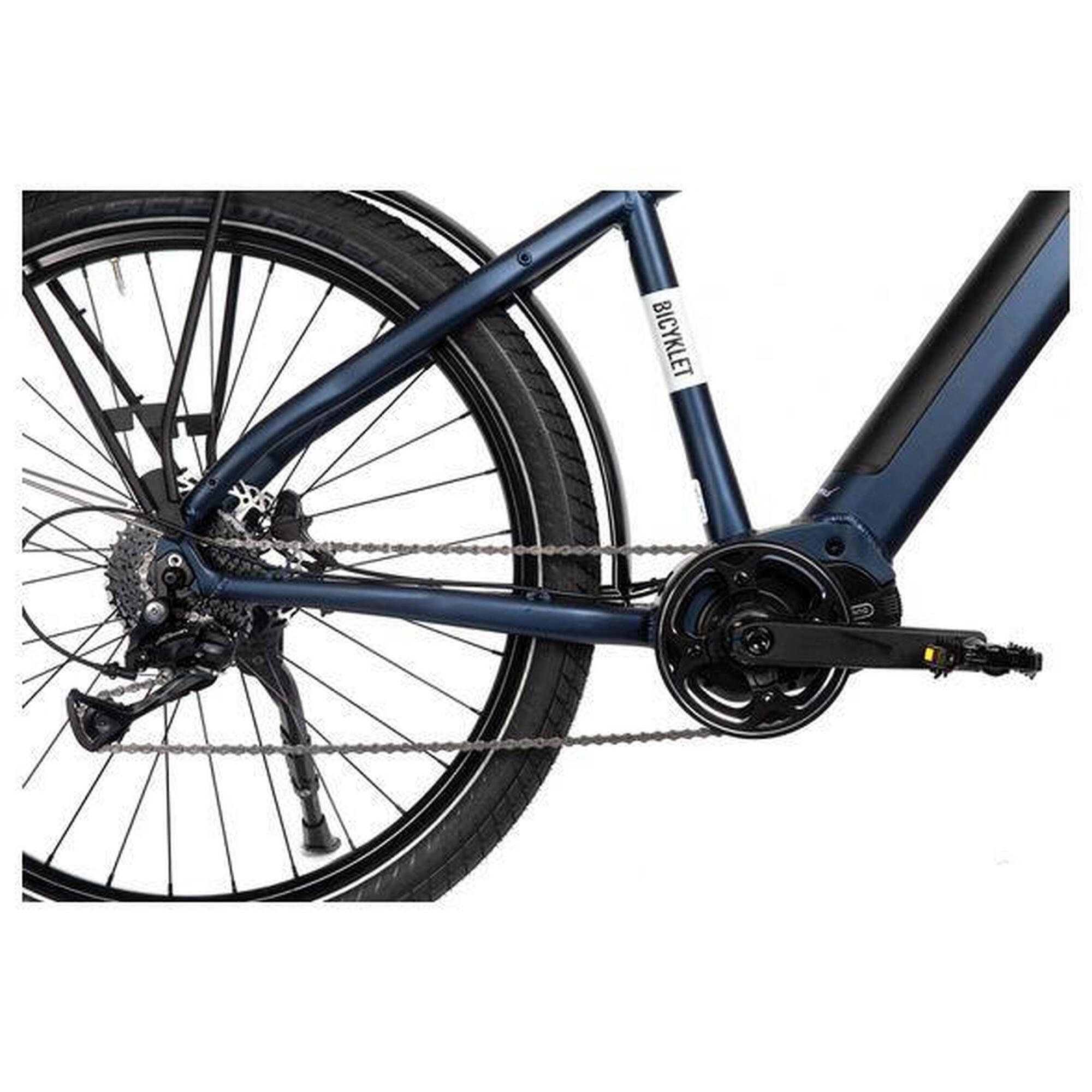 Vélo de Ville Électrique Bicyklet Raymond Shimano Acera 9V 504 Wh 27.5'' Bleu Ma