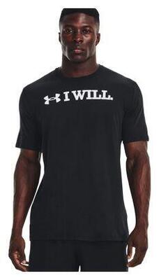 Under armour i will t-shirt heren, korte mouwen, zwart