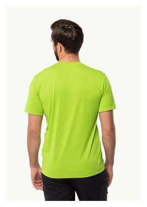 T-Shirt Jack Wolfskin Hiking S/S T Vert Homme 3/4