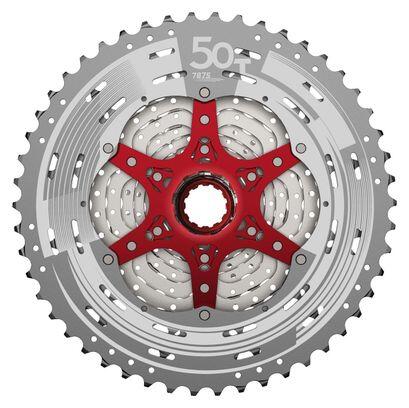 Kaseta Csmz90 12 Speed 11-50T - Metaliczna Z Czerwonym Pająkiem