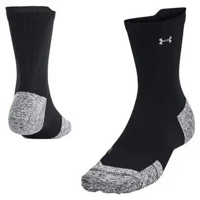 Unisex Adult Crew Socks (Black/Reflective Black)