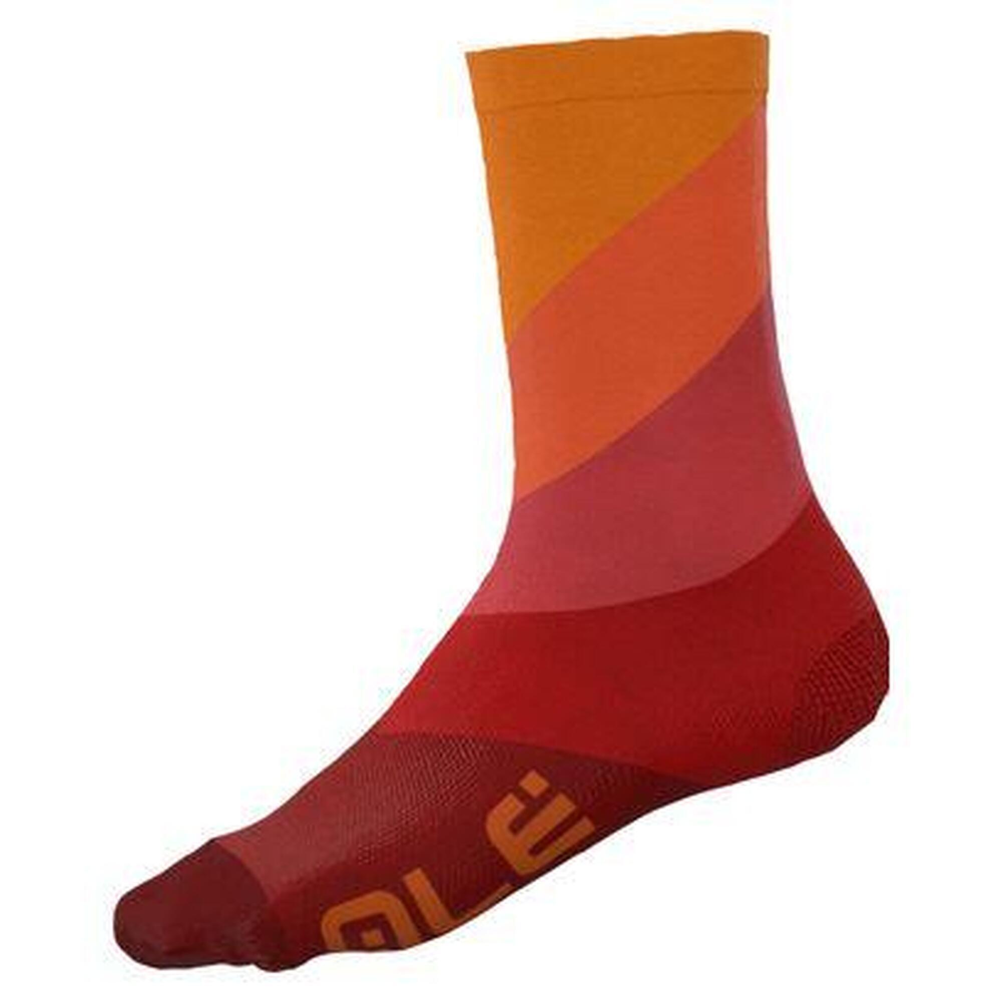 Chaussettes Unisexe Alé Q-Skin Diagonal Digitopress Rouge