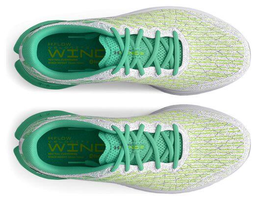Damen Laufschuhe Under Armour FLOW Velociti Wind 2 Weiß Grün Gelb 5/5