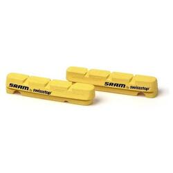 Paire de patins de frein Sram by SwissStop jaunes pour jantes carbone