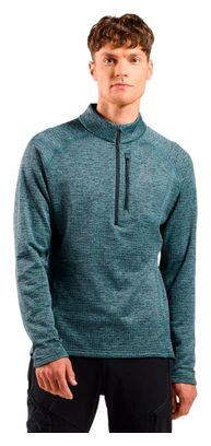Polaire Odlo Tencia 1/2 Zip Bleu – Trame quadrillée 1/7