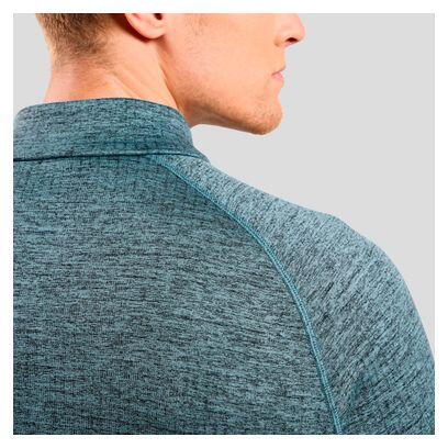 Polaire Odlo Tencia 1/2 Zip Bleu – Trame quadrillée 5/7