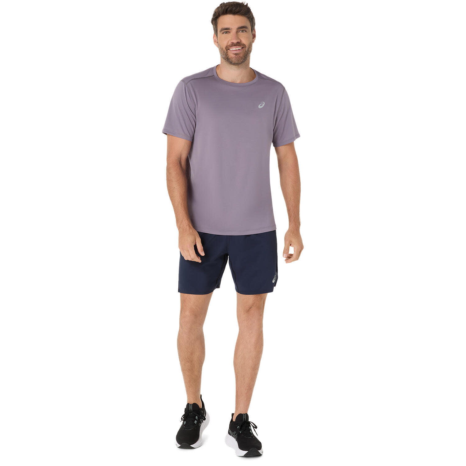 T Shirts Overhemden Heren - ASICS Core SS Top - Lavender Grey 6/6