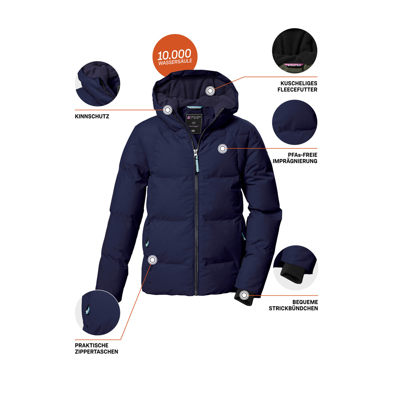 Kinder, Mädchen Steppjacke KOW 357 GRLS QLTD JCKT 6/7