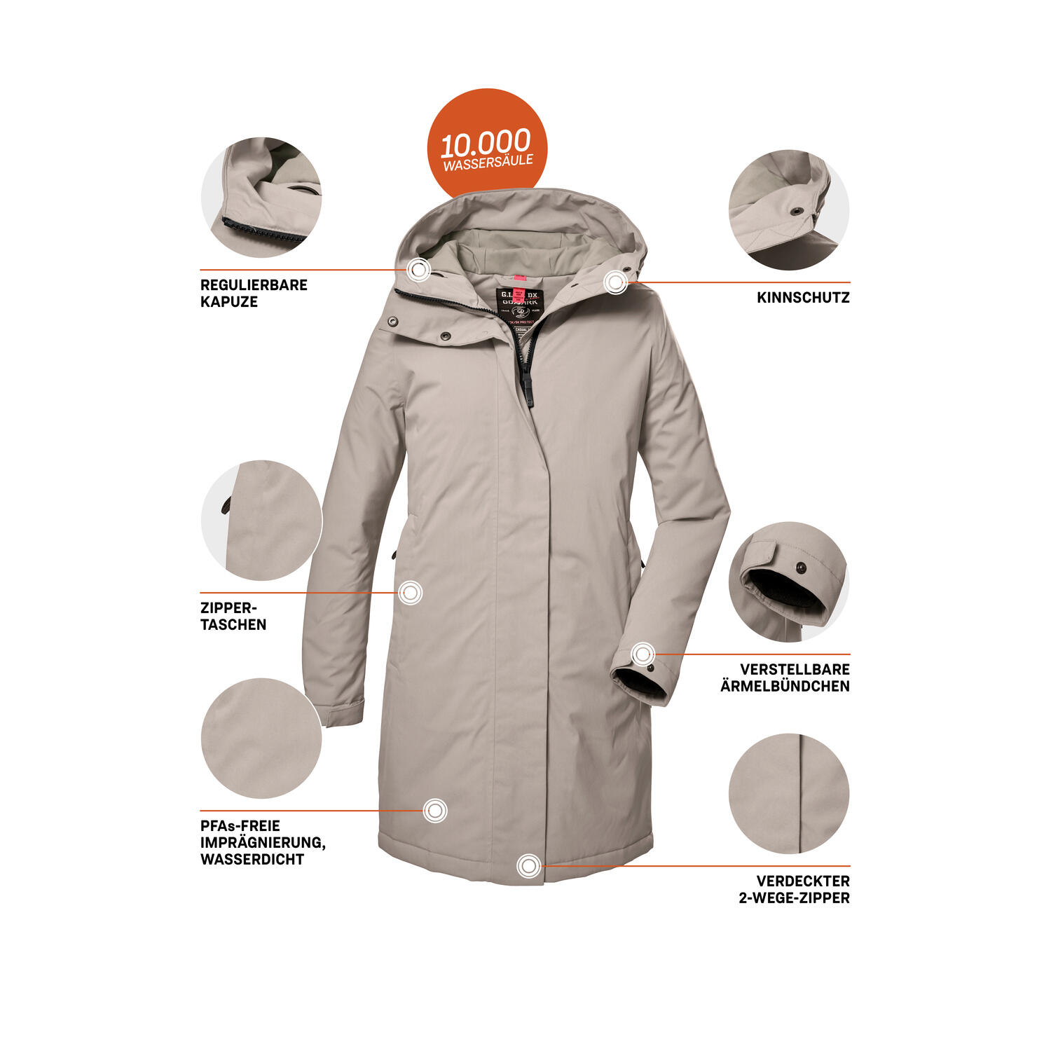 Parka à capuche femme Killtec GW 73 6/7