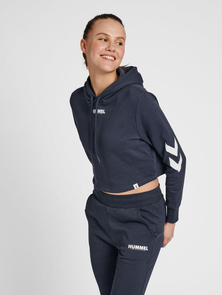 Damska bluza z kapturem crop top Hummel hmlLEGACY