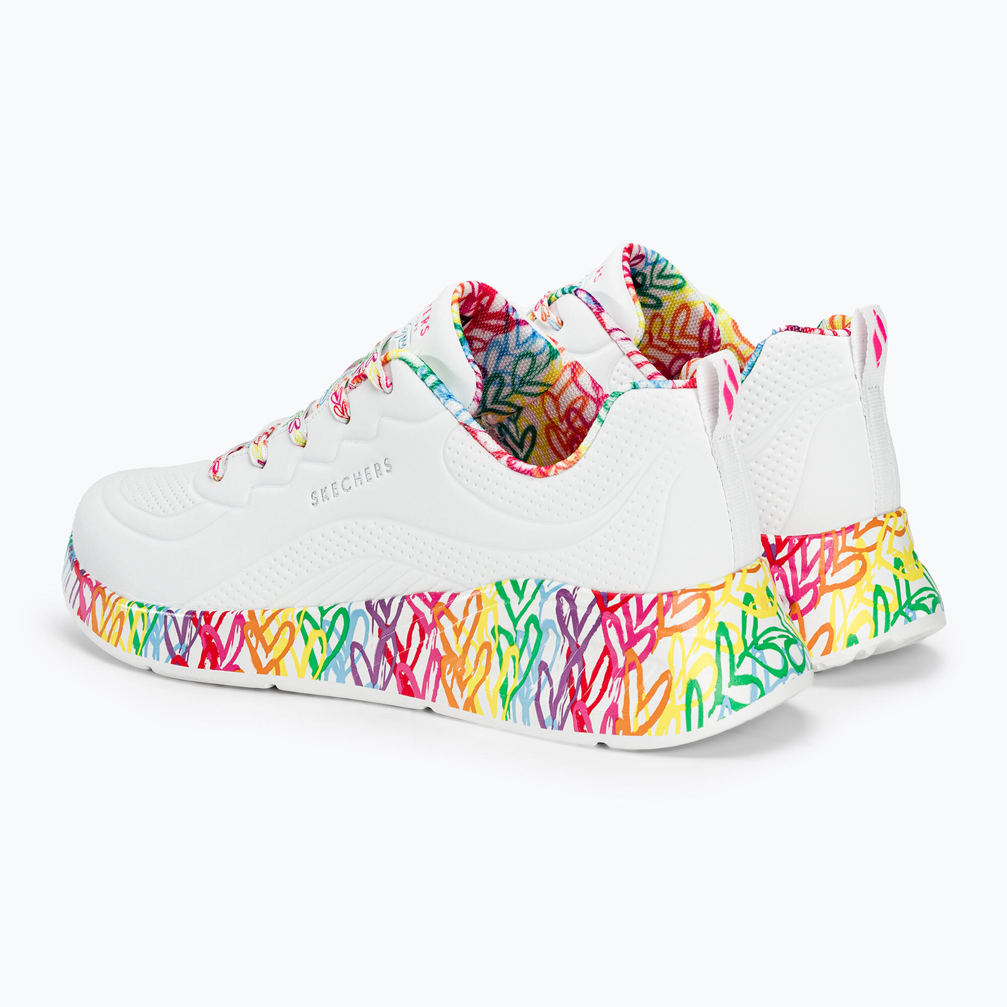Buty damskie SKECHERS Uno Lite Exuberant Hearts 3/5