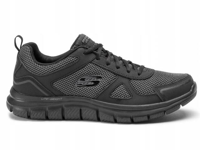 BUTY męskie SKECHERS TRACK BUCOLO 52630-BBK czarne lekkie sportowe 46 4/7