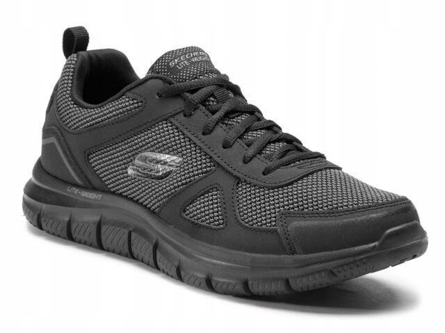 BUTY męskie SKECHERS TRACK BUCOLO 52630-BBK czarne lekkie sportowe 46 3/7