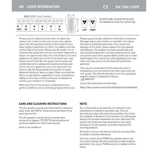 Ochraniacze piłkarskie na golenie ULTRA Flex PUMA Yellow Alert Aged Silver Gray