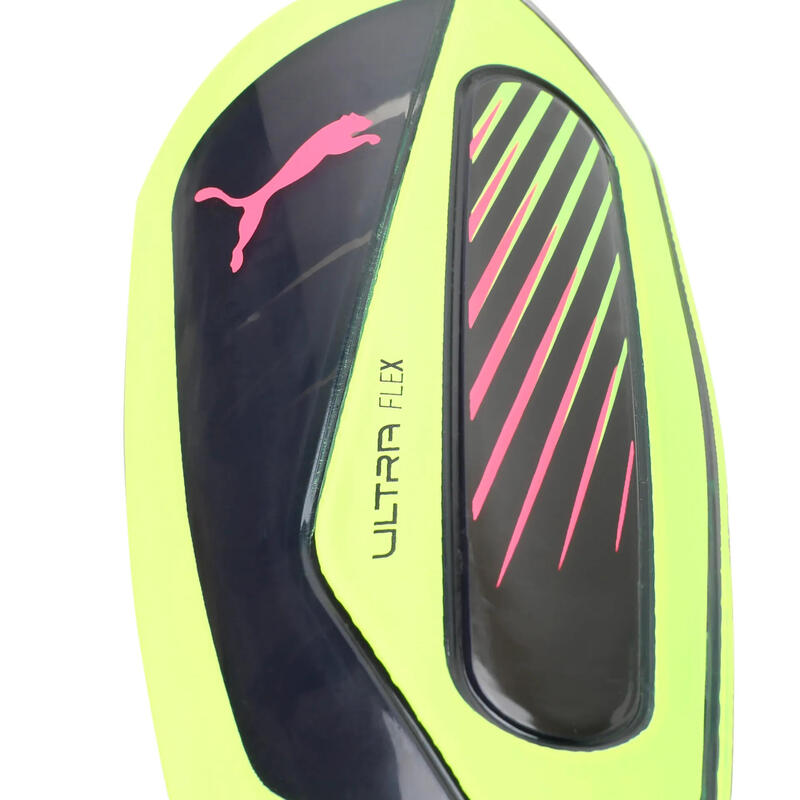 Apărători Fotbal Ultra Flex PUMA Yellow Alert Aged Silver Gray