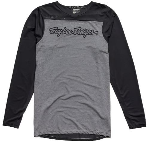 TROY LEE DESIGNS 24.1 SKYLINE LS JERSEY SIGNATURE HEATHER - GREY / BLACK
