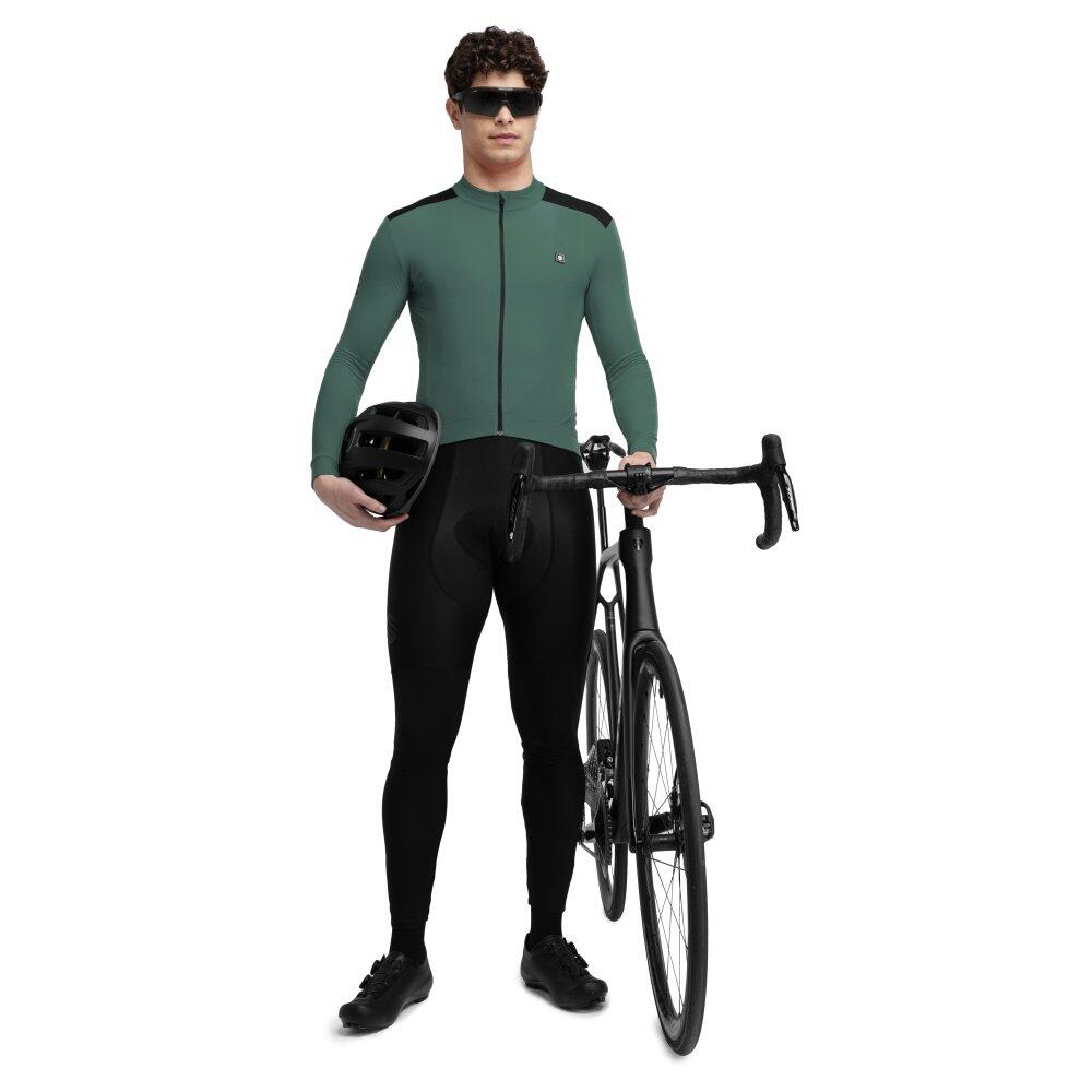 Herren Radsport thermo-radtrikot für SRX M4 Volta Armeegrün 3/7