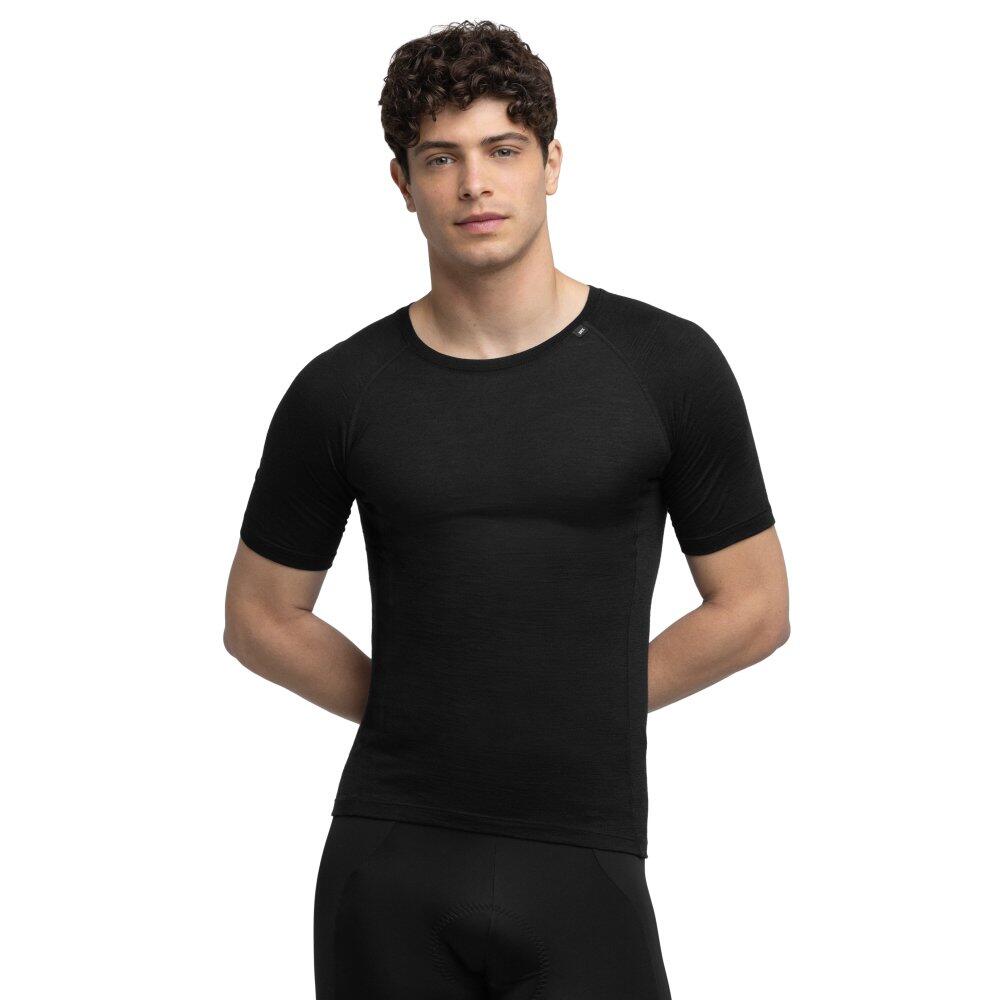 SIROKO Heren Wielrennen wol fiets ondershirt SRX Black Ice Zwart
