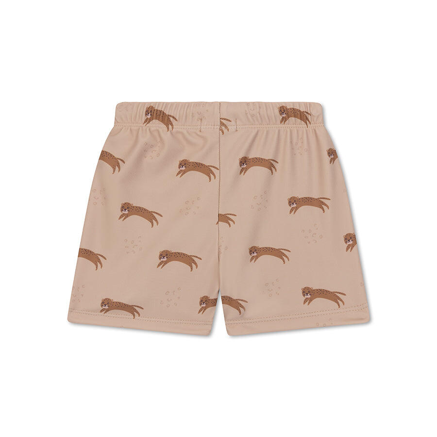 Badehose Jungs 86/92  Offwhite Leopard 2/5