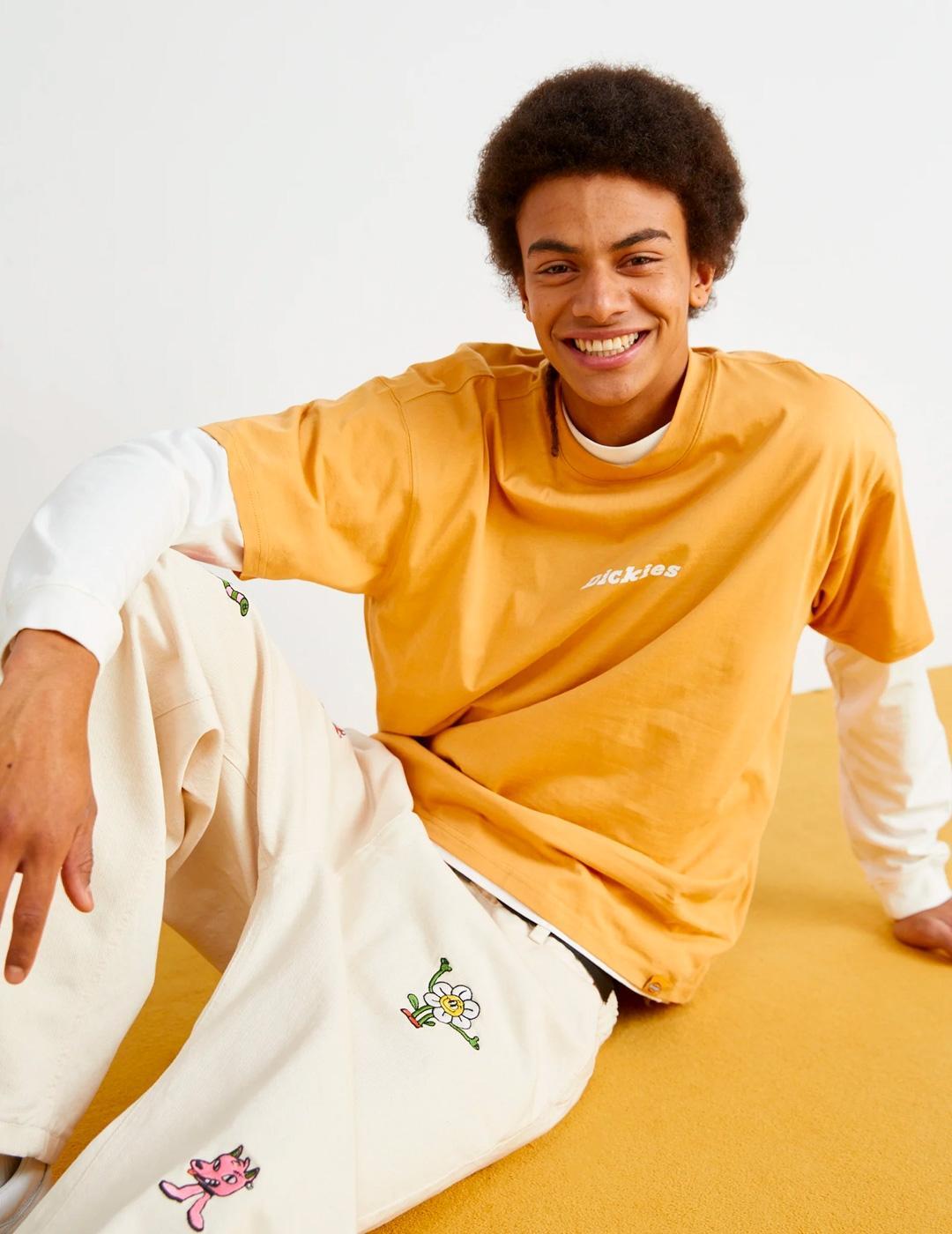Camiseta para Hombre Dickies  Amarillo 4/6