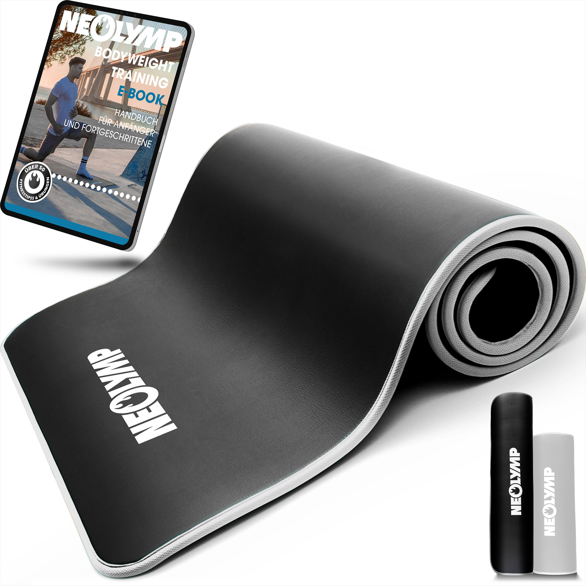 NEOLYMP Tappetino Fitness Extra Spesso, Antiscivolo, Protezione Articolazioni – 80 cm