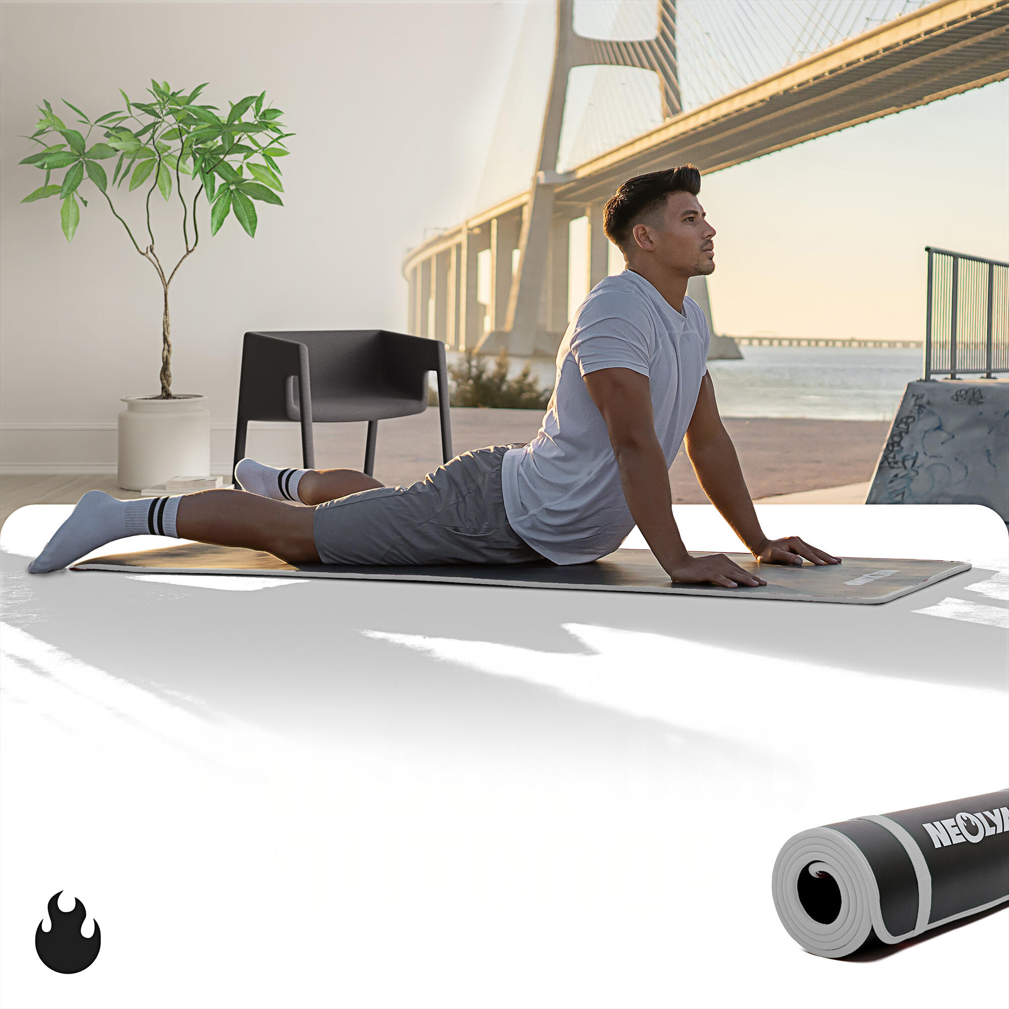 Tappetino Fitness Extra Spesso, Antiscivolo, Protezione Articolazioni – 61 cm 4/7
