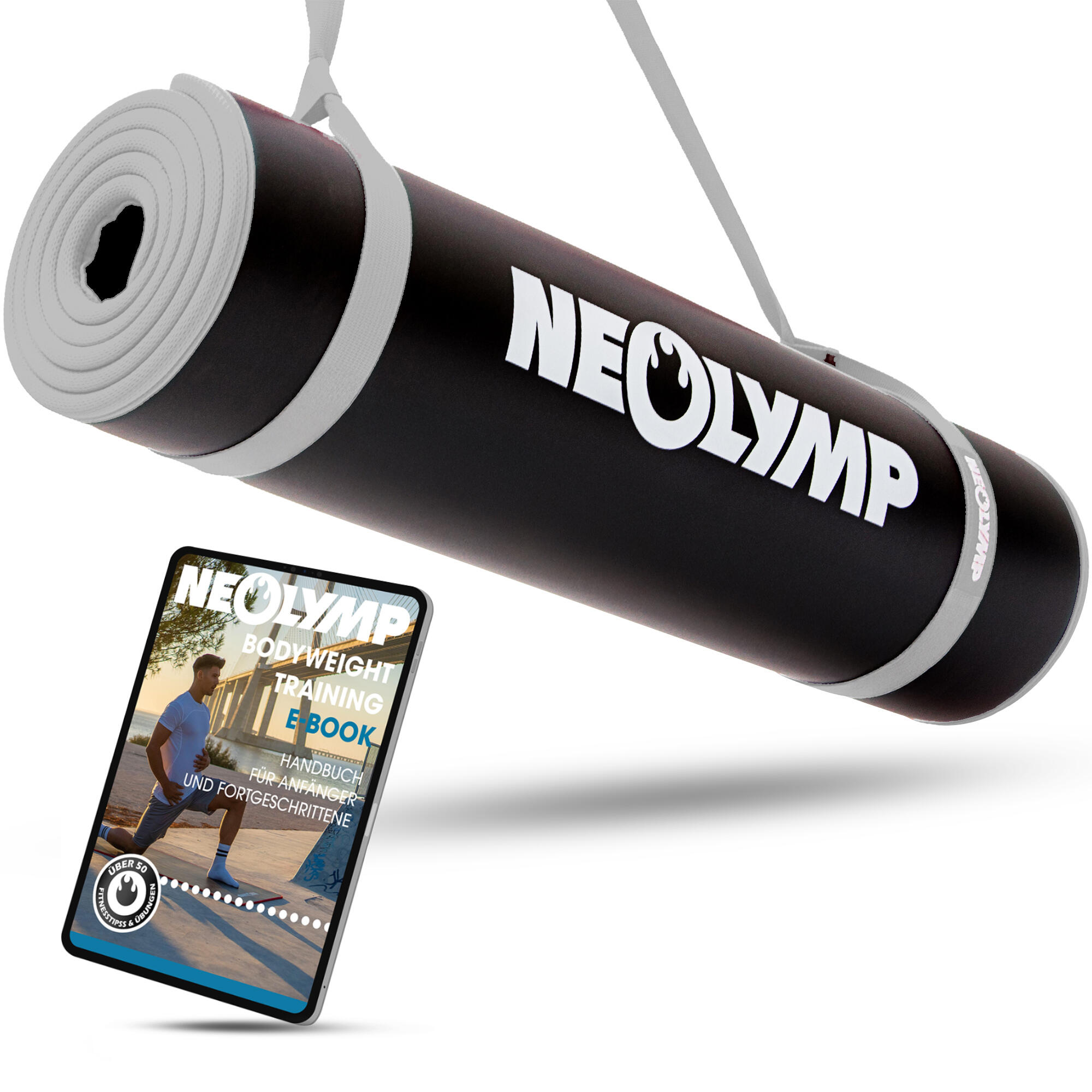 Tappetino Fitness Extra Spesso, Antiscivolo, Protezione Articolazioni – 61 cm 6/7