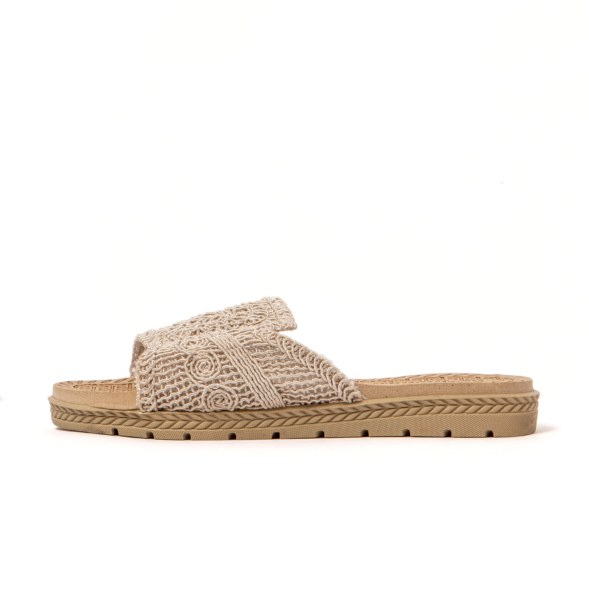 Sandali donna Brasileras Beige con suola in gomma 4/7