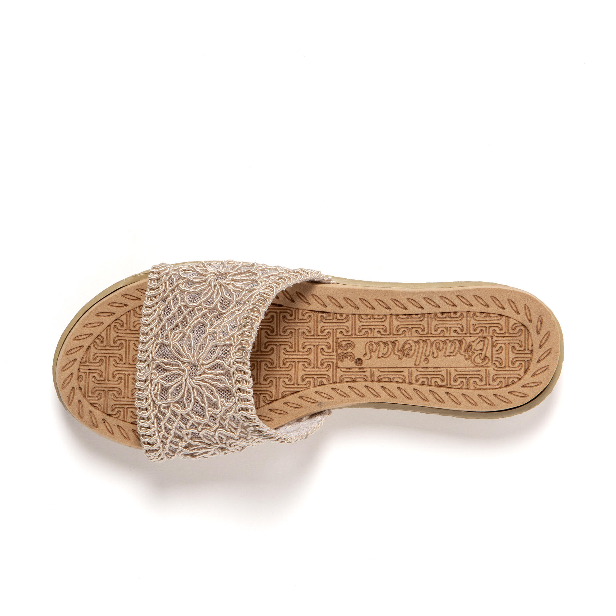 Sandali donna Brasileras Beige con suola in gomma 5/7