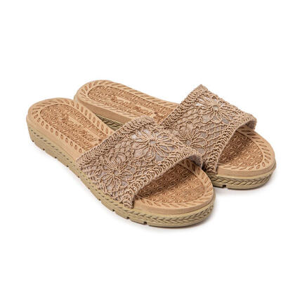 Sandalen Damen Brasileras Braun mit Gummisohle