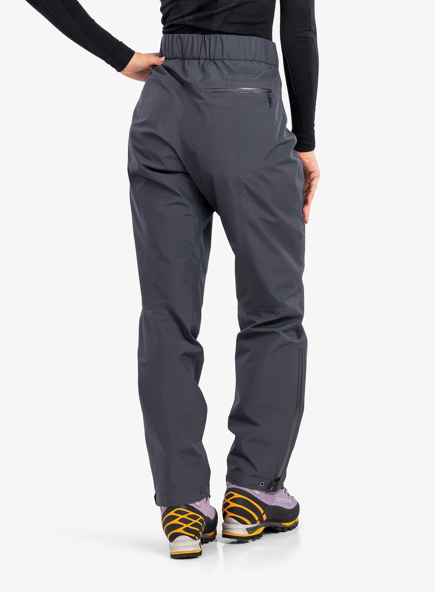 Pantalón mujer impermeable Black Diamond Liquid Point Carbon XS (ajustado) 4/7