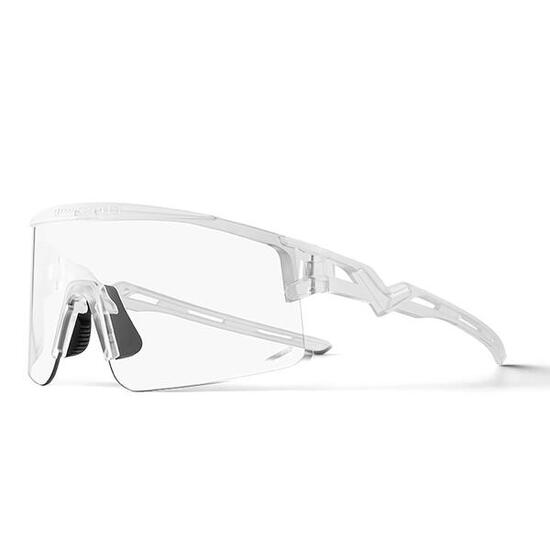 Photochrome Fahrradbrille mit UV-Schutz - Weiß
