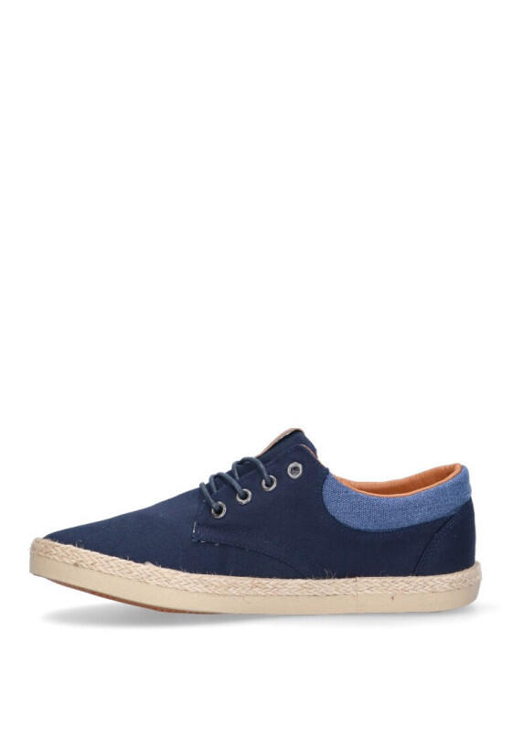 Deportivas Lona Hombre Suela Plana - Modelo 84666 Marino 3/6
