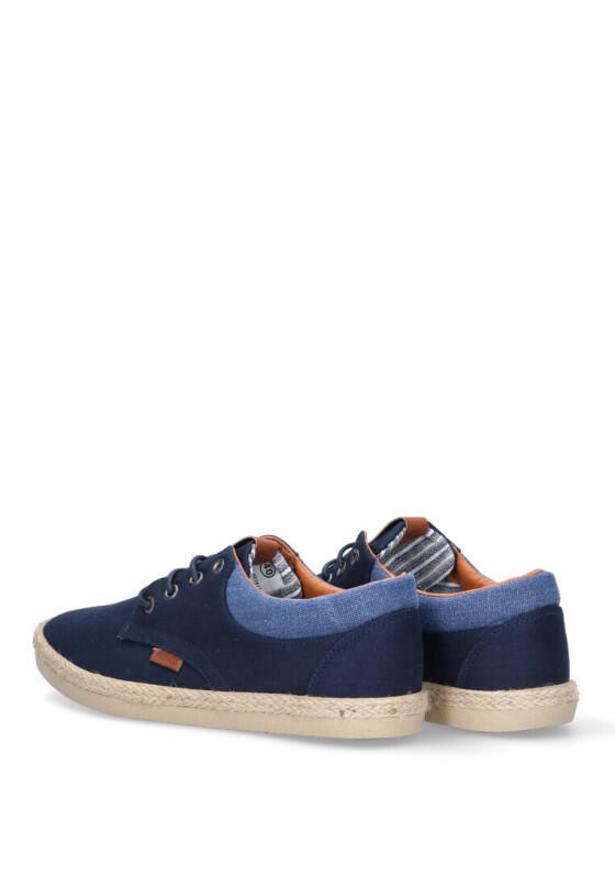Deportivas Lona Hombre Suela Plana - Modelo 84666 Marino 4/6