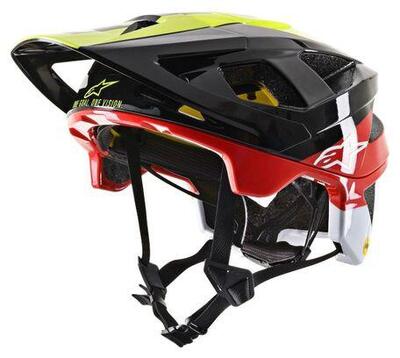 Alpinestars vector tech pilot mips helm zwart / geel / rood